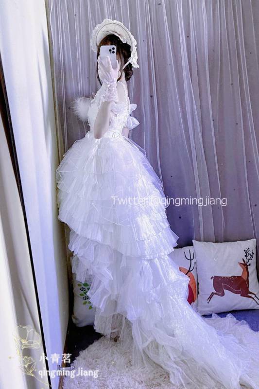 小青茗 莫啾w -白色婚纱 [30P1V/548M]