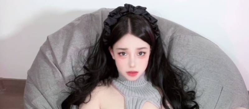 超可爱人气网红-欲梦-灰丝毛衣4合1 [4v/485M]