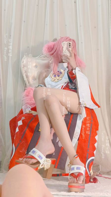 软甜糯米糍 - 八重神子+屑狐狸与蓝色猫爪套装两套 [32P+2V+1.35G]